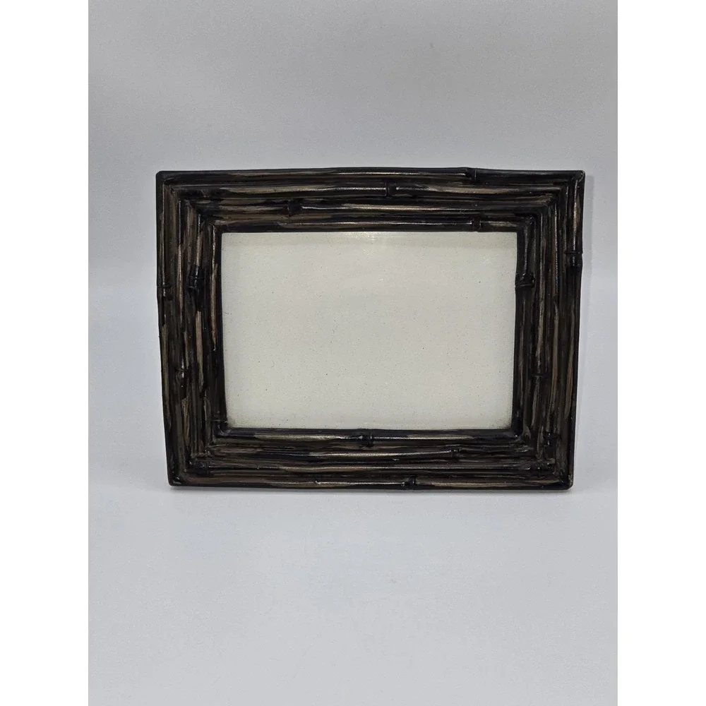 Vintage Faux Bamboo Wood Picture Frame 8x6 Rustic‎ Boho Decor